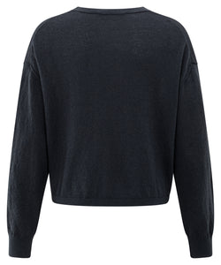 Textured round neck LS Yaya the Brand
