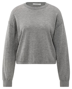 Textured round neck LS Yaya the Brand