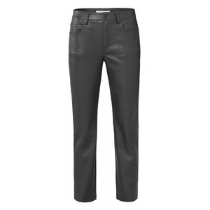 Faux leather straight 5 pocket trousers Yaya the Brand