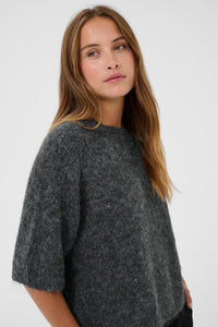 Emilie Cropped Knit Pullover Kaffe