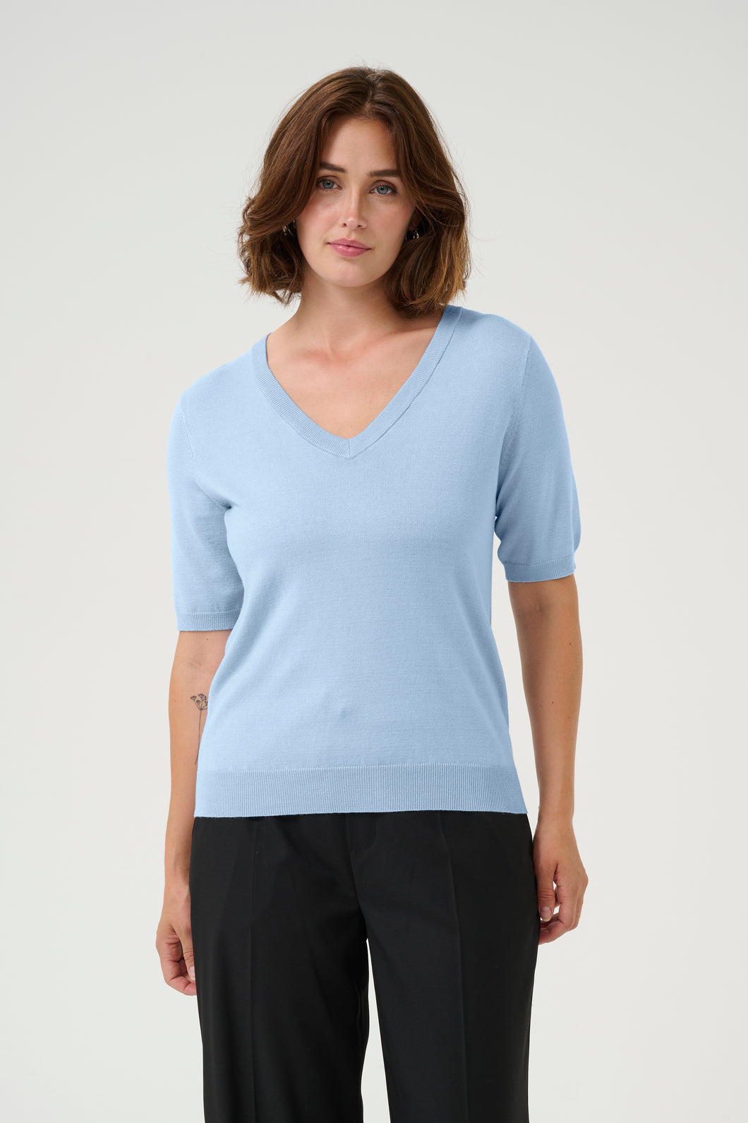Lizza V neck Pullover Kaffe