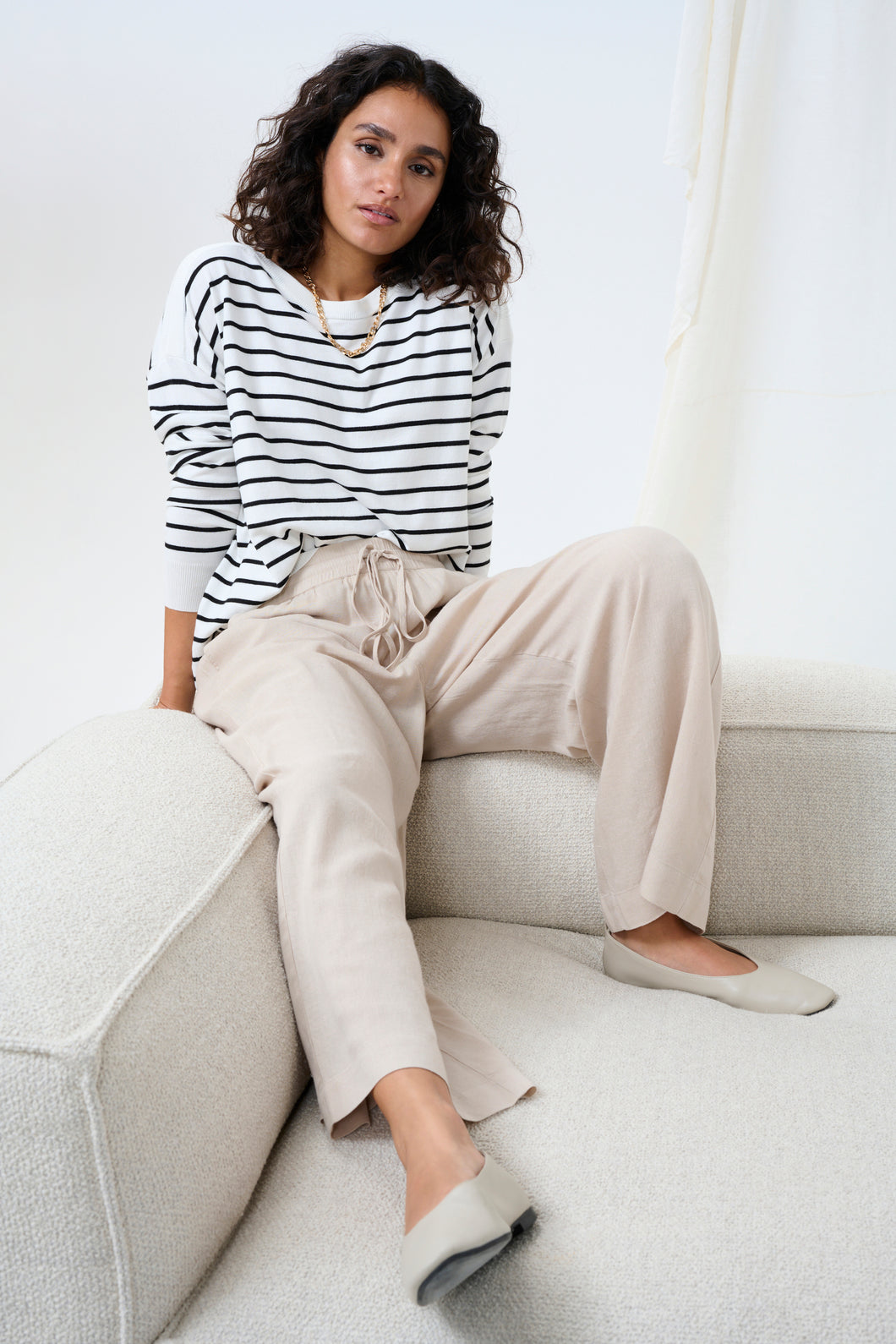 Milia Cropped Wide Pants Kaffe