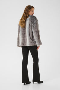 Solana Fake Fur Coat Kaffe