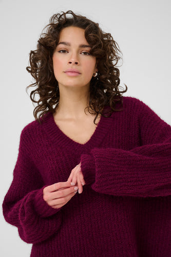 Ane V-Neck Pullover Kaffe