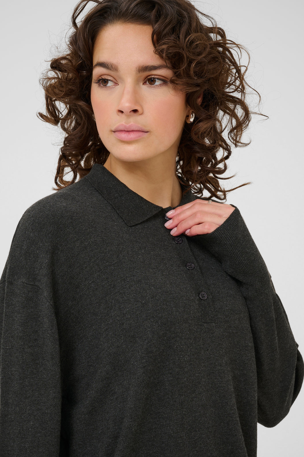 Lizza Polo Pullover Kaffe