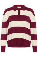 Load image into Gallery viewer, Lizza Striped Polo Pullover Kaffe