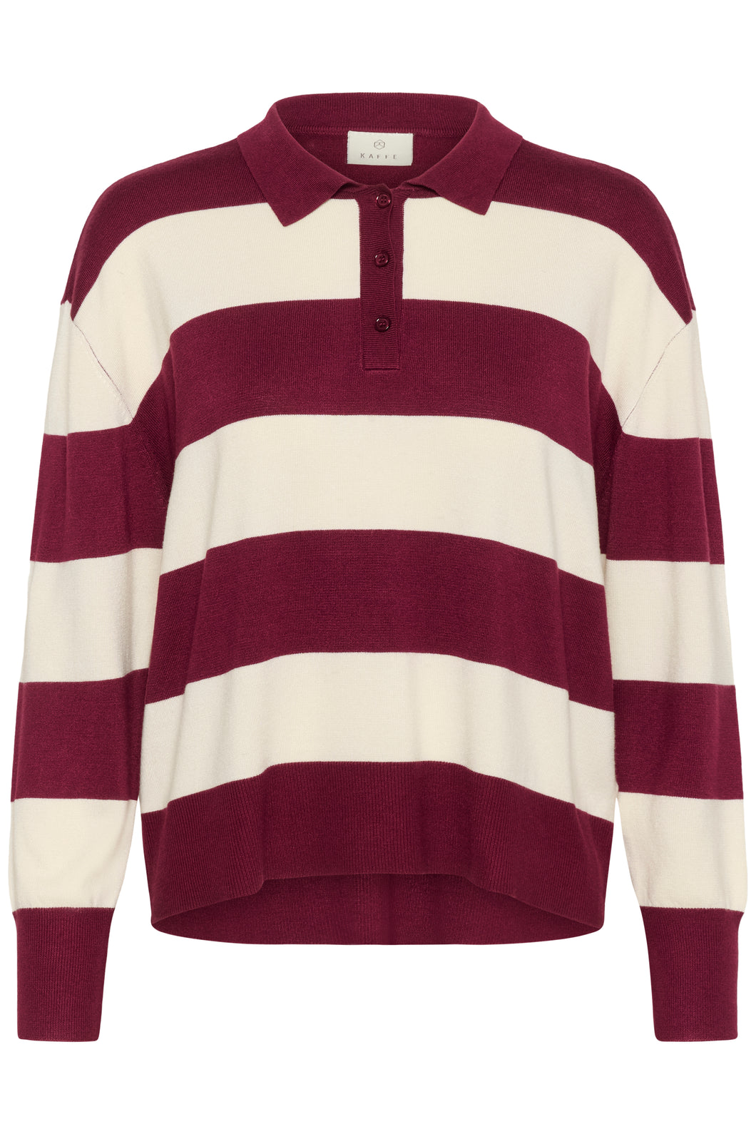 Lizza Striped Polo Pullover Kaffe