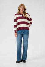 Load image into Gallery viewer, Lizza Striped Polo Pullover Kaffe