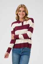 Load image into Gallery viewer, Lizza Striped Polo Pullover Kaffe