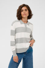 Load image into Gallery viewer, Lizza Striped Polo Pullover Kaffe