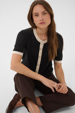 Load image into Gallery viewer, Lizza contrast Cardigan Kaffe