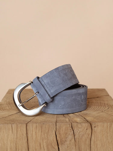 Embossed Suede Waist Belt Mos Mosh