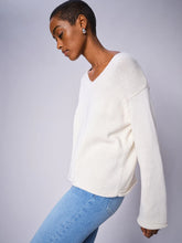 Load image into Gallery viewer, Bine LS V-neck Knit Mos Mosh