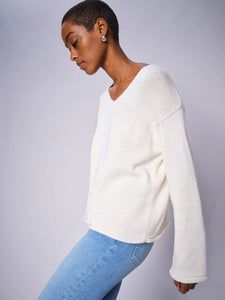 Bine LS V-neck Knit Mos Mosh