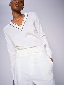 Relena Prep V-neck Knit Mos Mosh