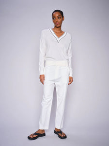 Relena Prep V-neck Knit Mos Mosh
