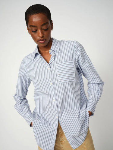 Elinda Slim Stripe Shirt Mos Mosh