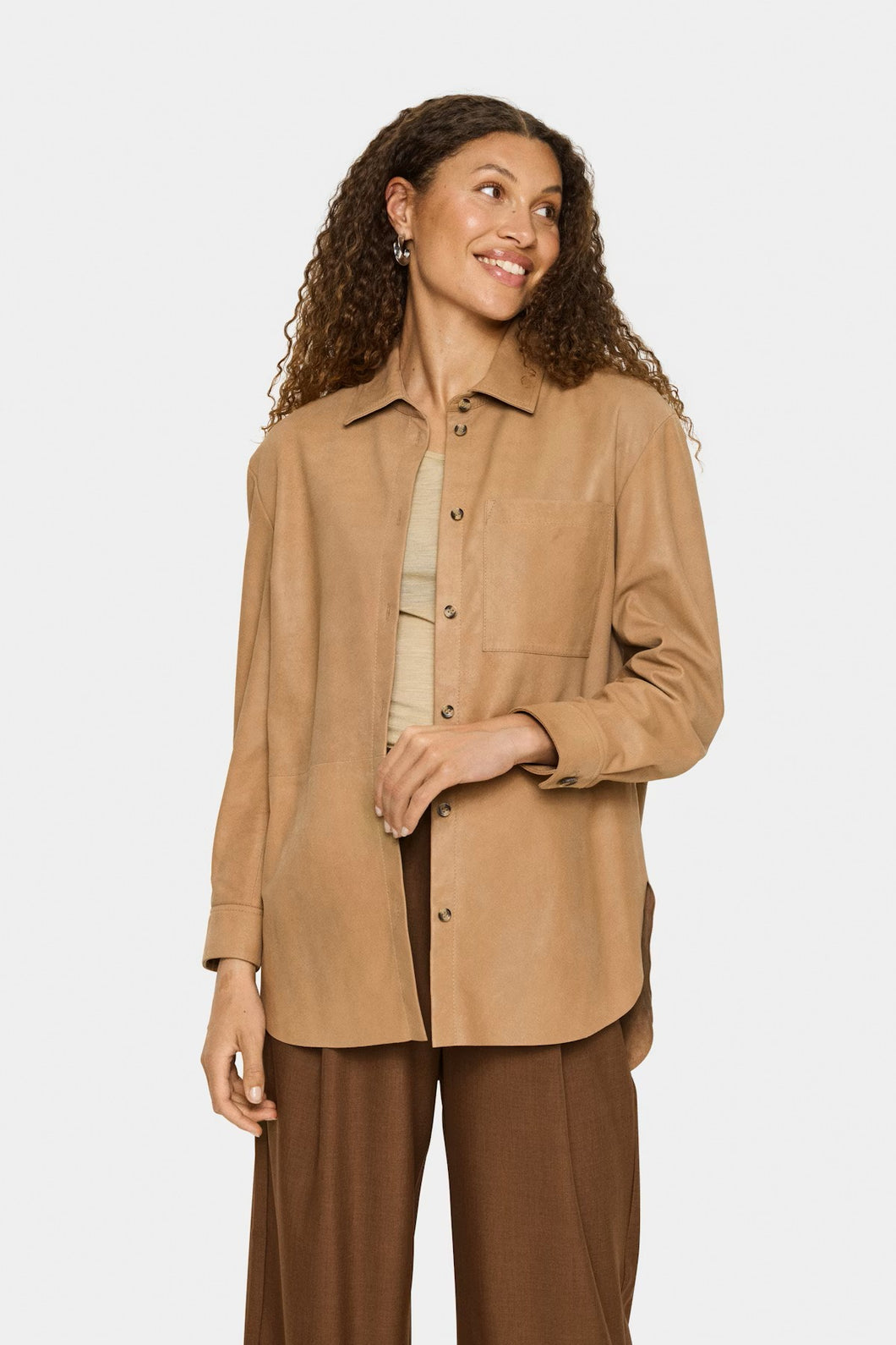 Mylah Shirt Leather Saint Tropez