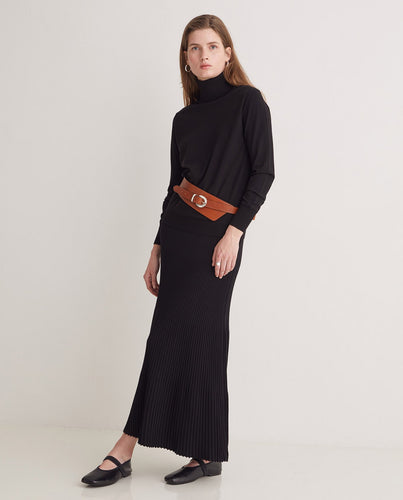 Falda Midi Skirt Plisada Yerse