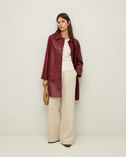 Load image into Gallery viewer, Midi Leather coat Yerse