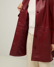 Load image into Gallery viewer, Midi Leather coat Yerse