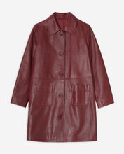 Load image into Gallery viewer, Midi Leather coat Yerse