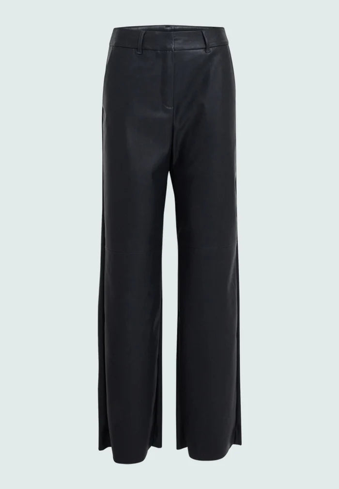 Tasja Mid Waist PU Pant Minus