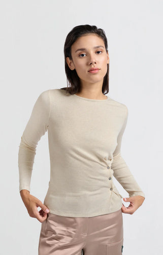 Long sleeve top with button detail Yaya the Brand