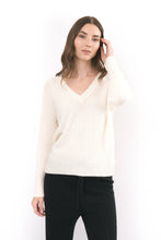 Load image into Gallery viewer, V Neck Sweater Cashmere Clouds