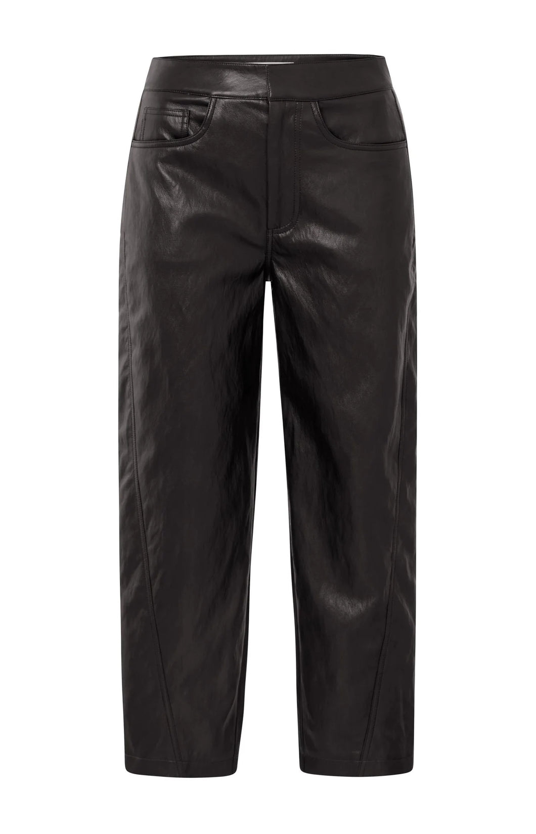 Faux leather carrot fit trousers Yaya the Brand