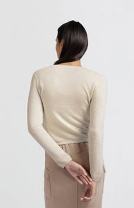 Fine-knit short cardigan with matching top - Yaya the Brand