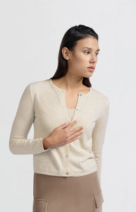 Fine-knit short cardigan with matching top - Yaya the Brand