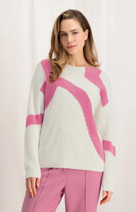 Sweater with jacquard Yaya the brand