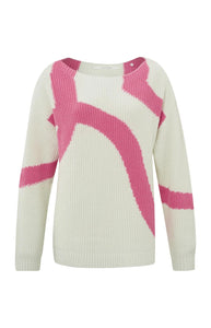 Sweater with jacquard Yaya the brand