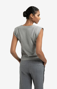 Knitted Gilet a-symmetric butt Yaya the Brand