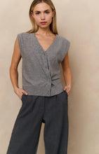 Load image into Gallery viewer, Knitted Gilet a-symmetric butt Yaya the Brand