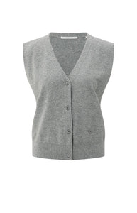 Knitted Gilet a-symmetric butt Yaya the Brand
