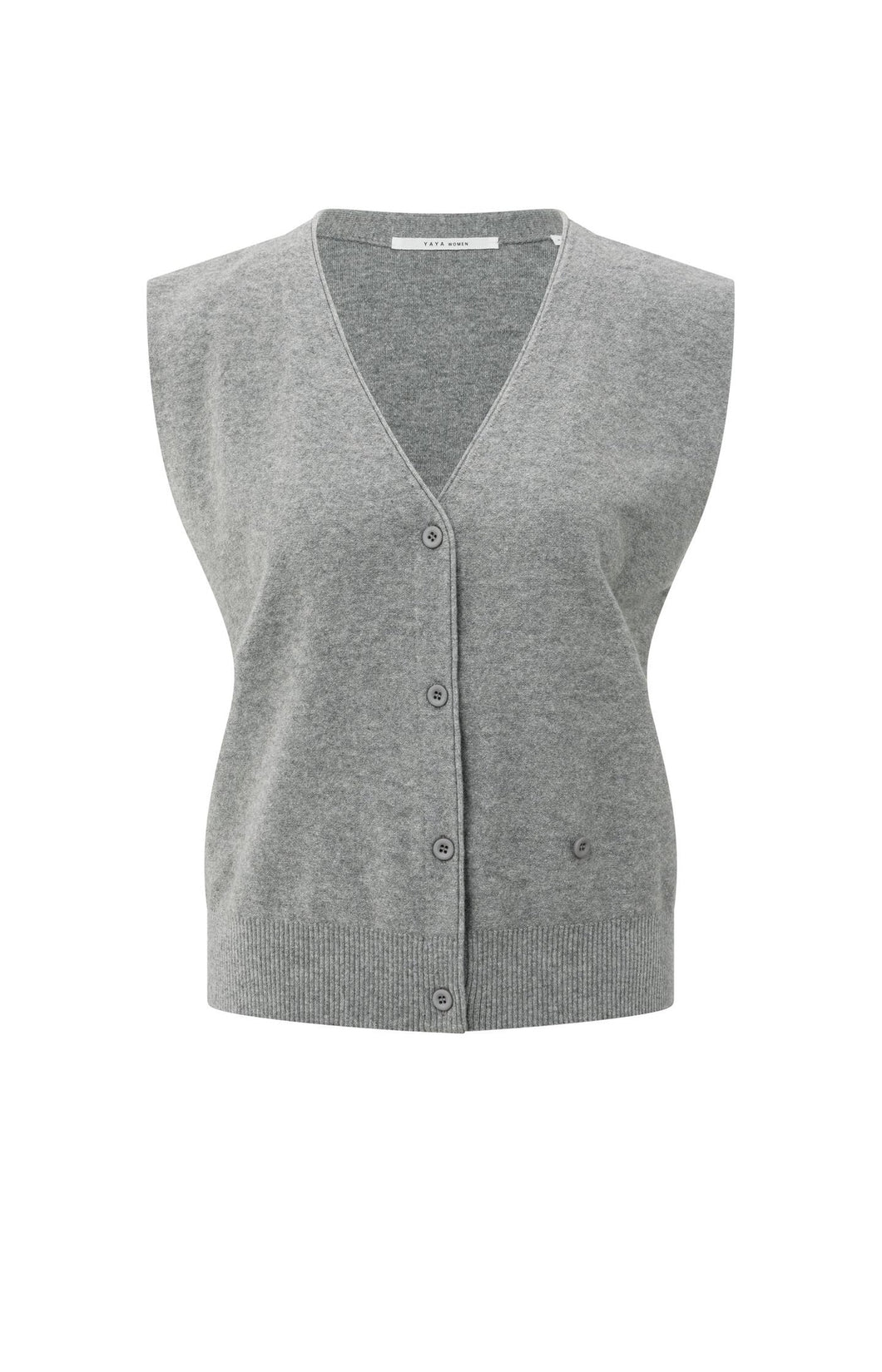 Knitted Gilet a-symmetric butt Yaya the Brand