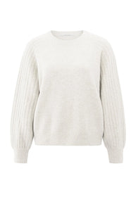 Rib mixed sweater Yaya the Brand