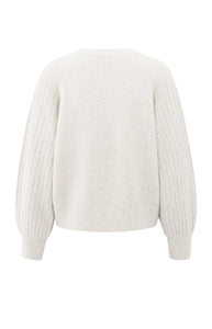 Rib mixed sweater Yaya the Brand