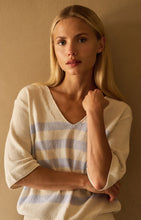 Load image into Gallery viewer, V-neck stripe sweater SS Yaya the Brand