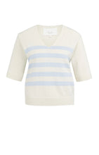 Load image into Gallery viewer, V-neck stripe sweater SS Yaya the Brand