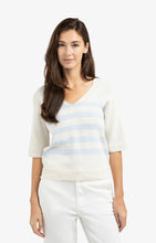 Load image into Gallery viewer, V-neck stripe sweater SS Yaya the Brand