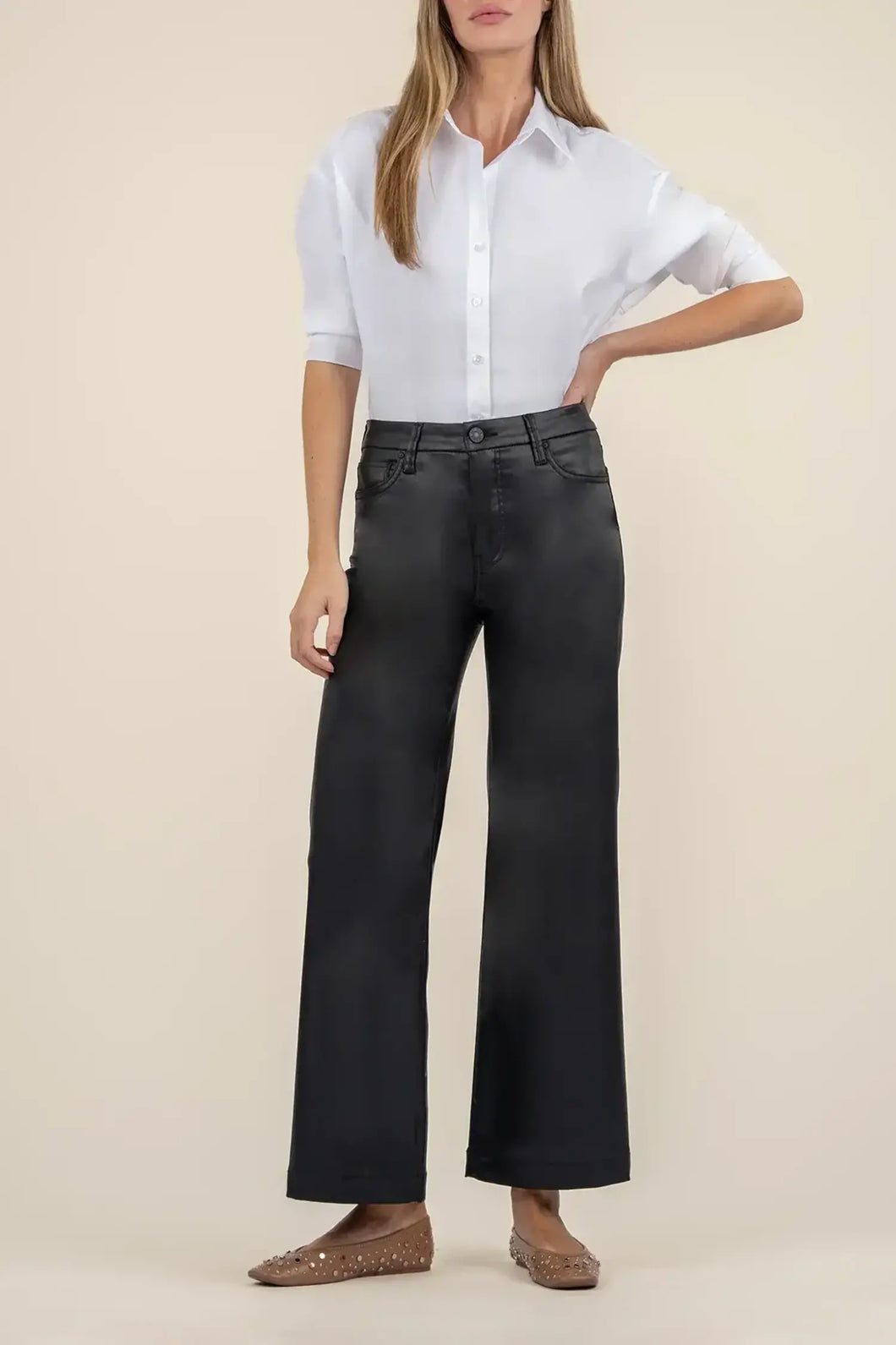 Meg High Rise Coated Kut from the Kloth