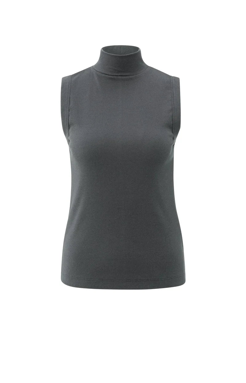 High neck rib singlet Yaya the Brand