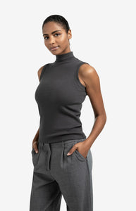 High neck rib singlet Yaya the Brand