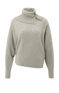 Batwing sweater with collar Yaya the Brand