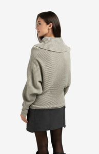 Batwing sweater with collar Yaya the Brand