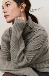 Batwing sweater with collar Yaya the Brand