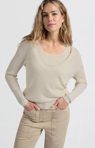 Round rib sweater with Tanktop Yaya the Brand